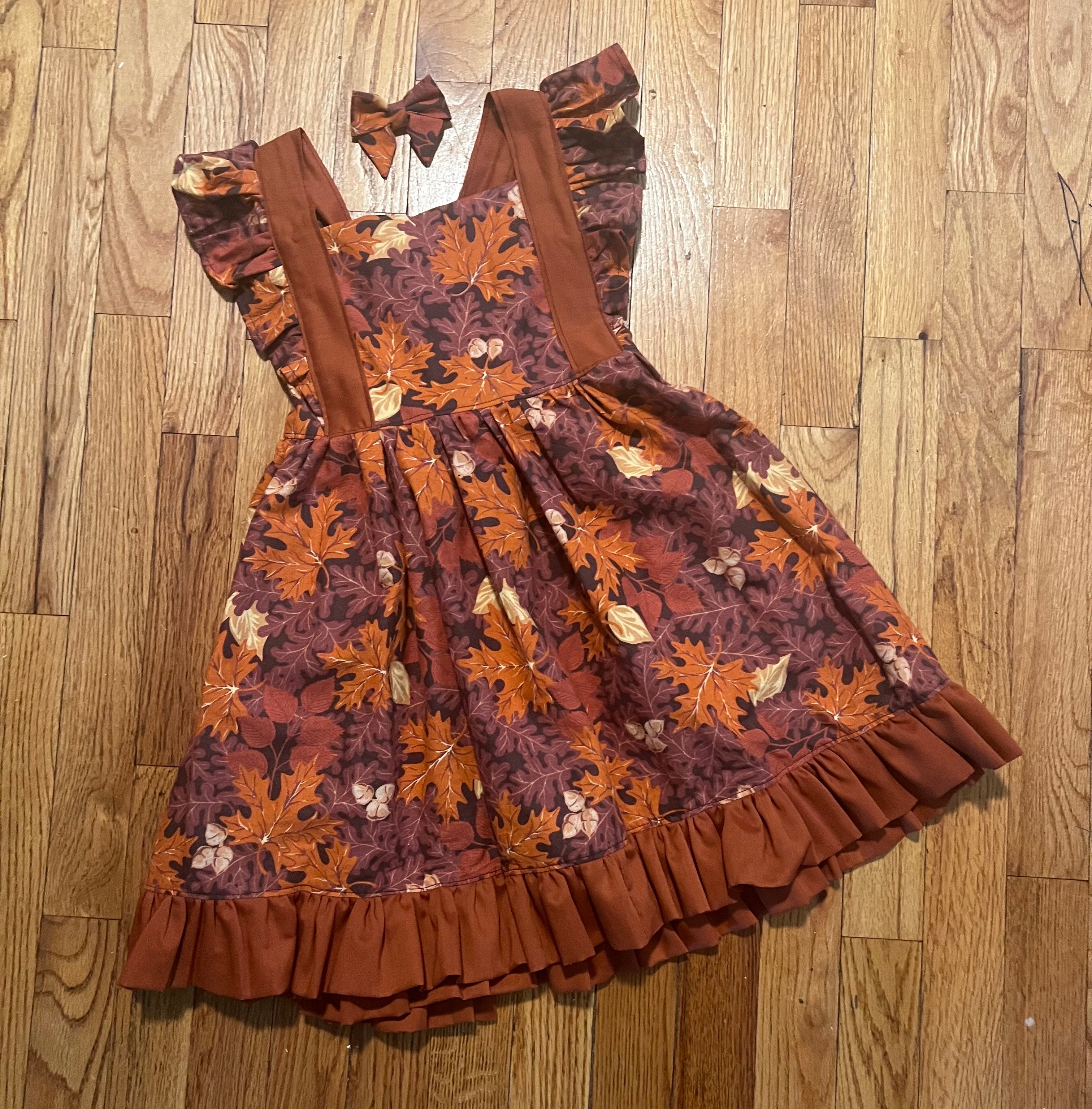 Fall Leaves Dress 8Y Frieda's Work of Heart Fall Leaves Dress 8Y Frieda's Work of Heart