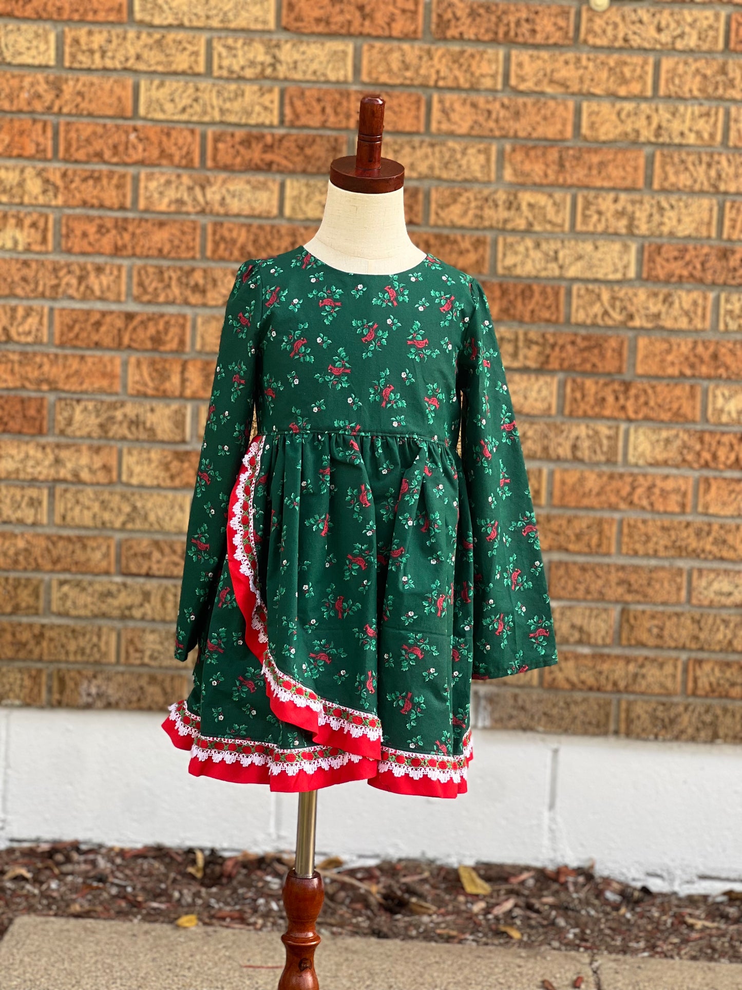 Christmas Cardinals Dress 6Y